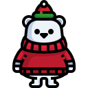 Christmas,Polar bear,Sweater,Cold
